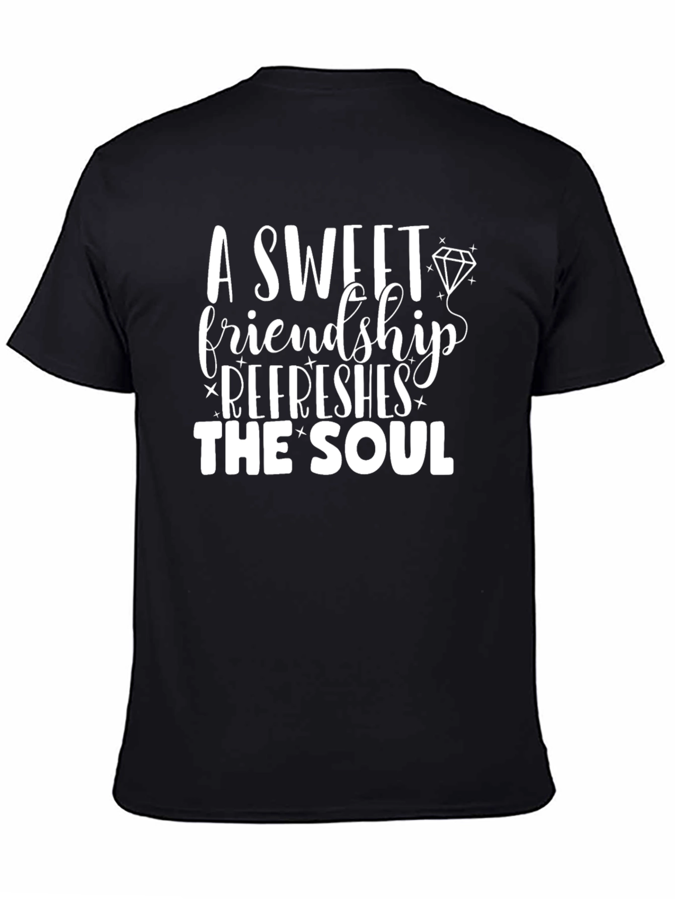 Sweet Friendship Graphic Tee - Black Unisex Shirt