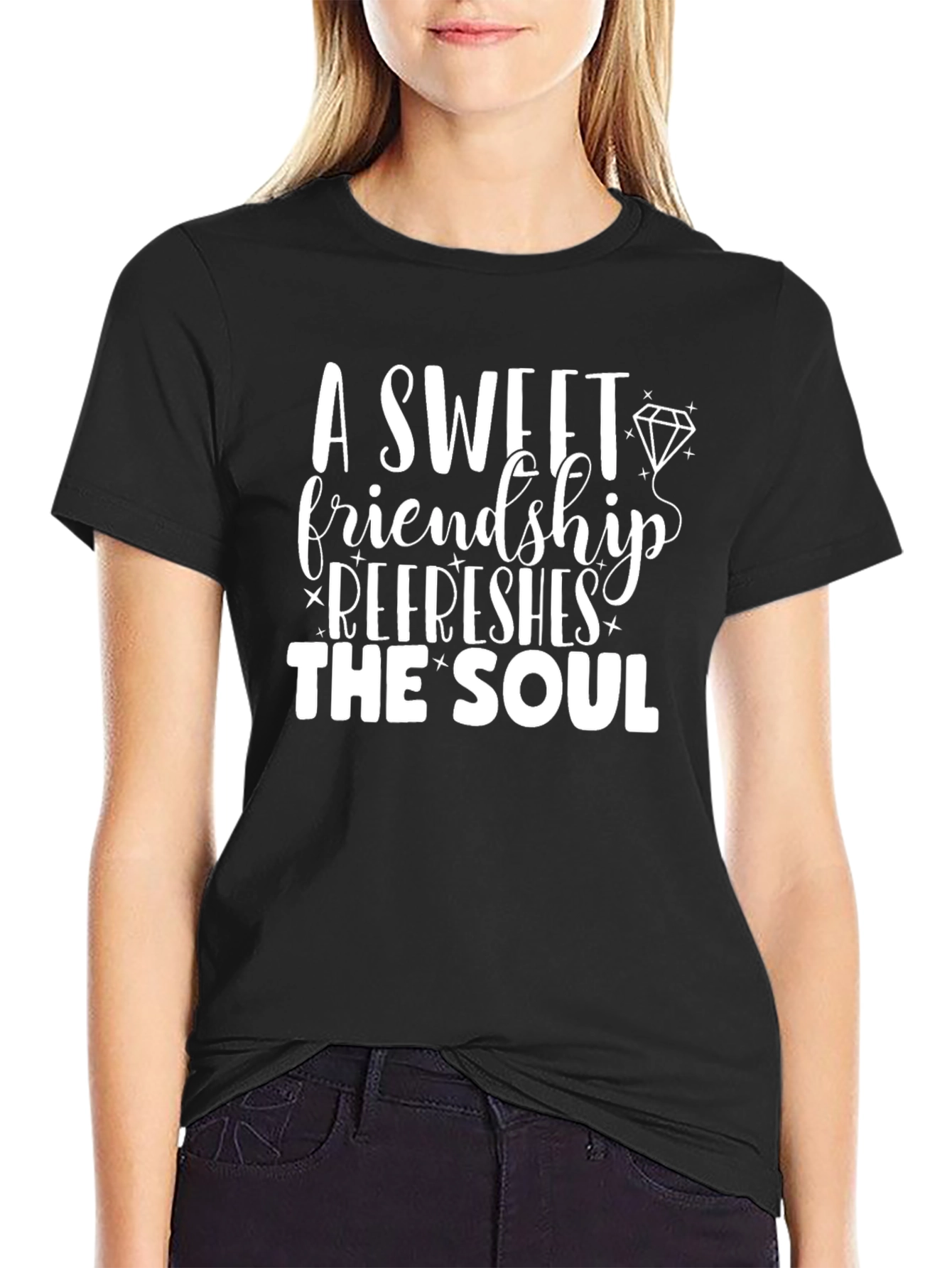 Sweet Friendship Graphic Tee - Black Unisex Shirt