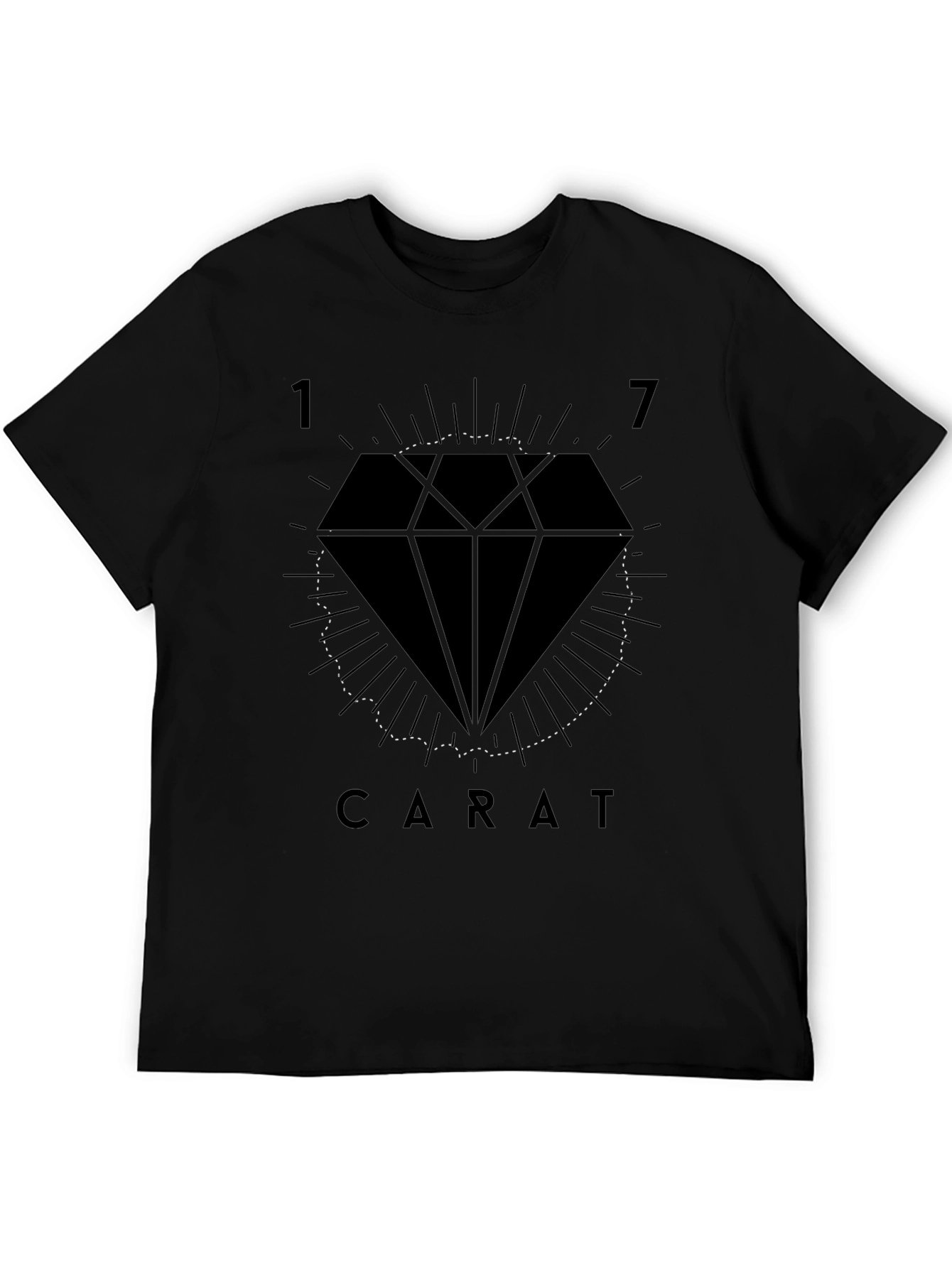 17 Carat Graphic Tee - Stylish Diamond Design