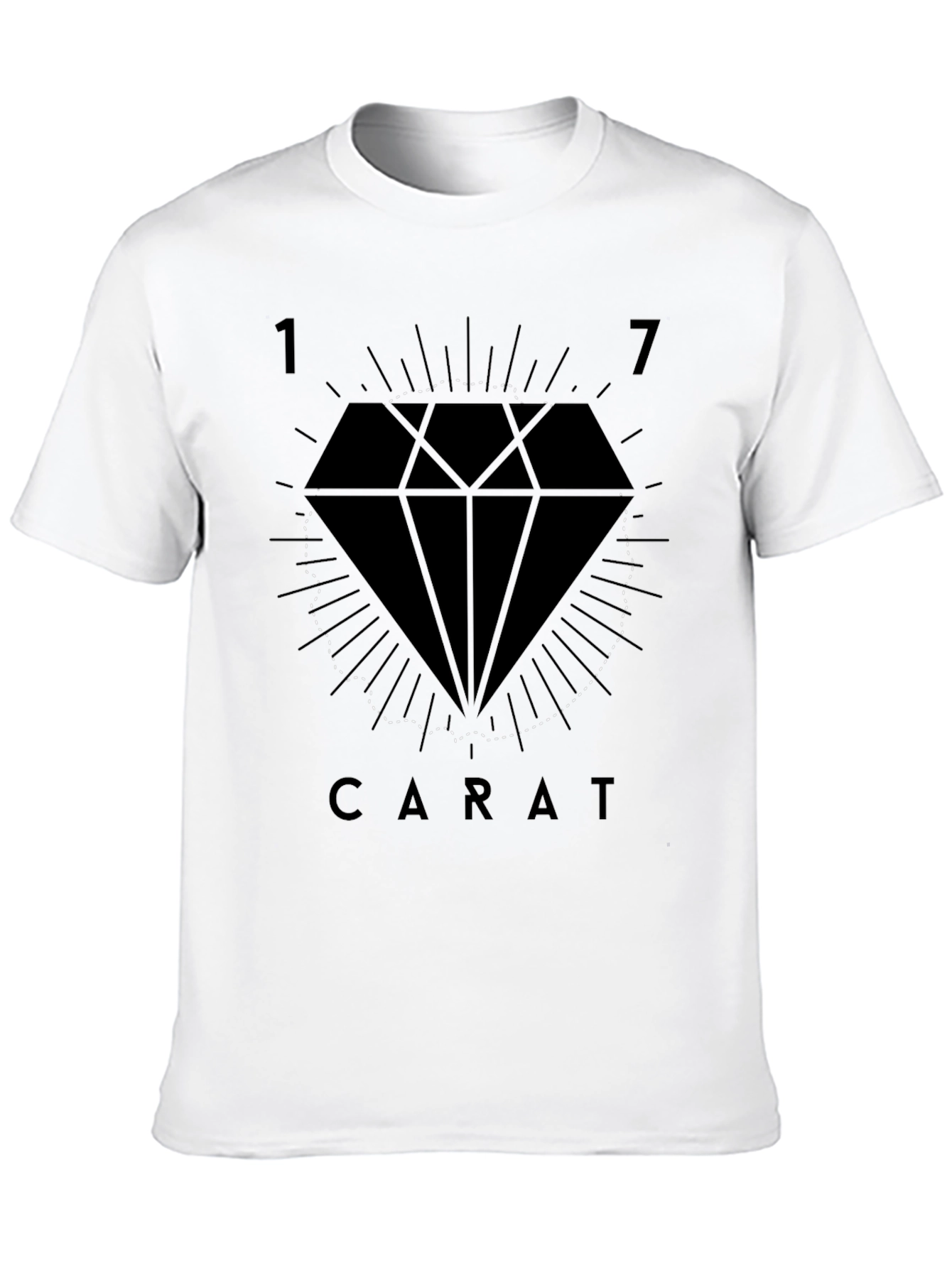 17 Carat Graphic Tee - Stylish Diamond Design