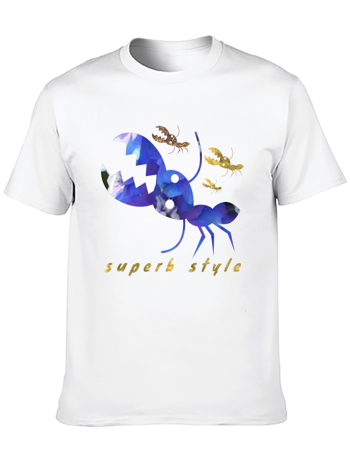 Superb Style Crab Graphic Black T-Shirt