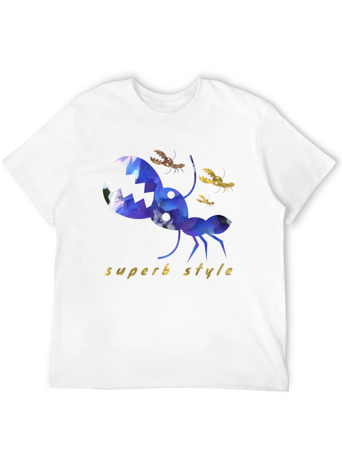 Superb Style Crab Graphic Black T-Shirt