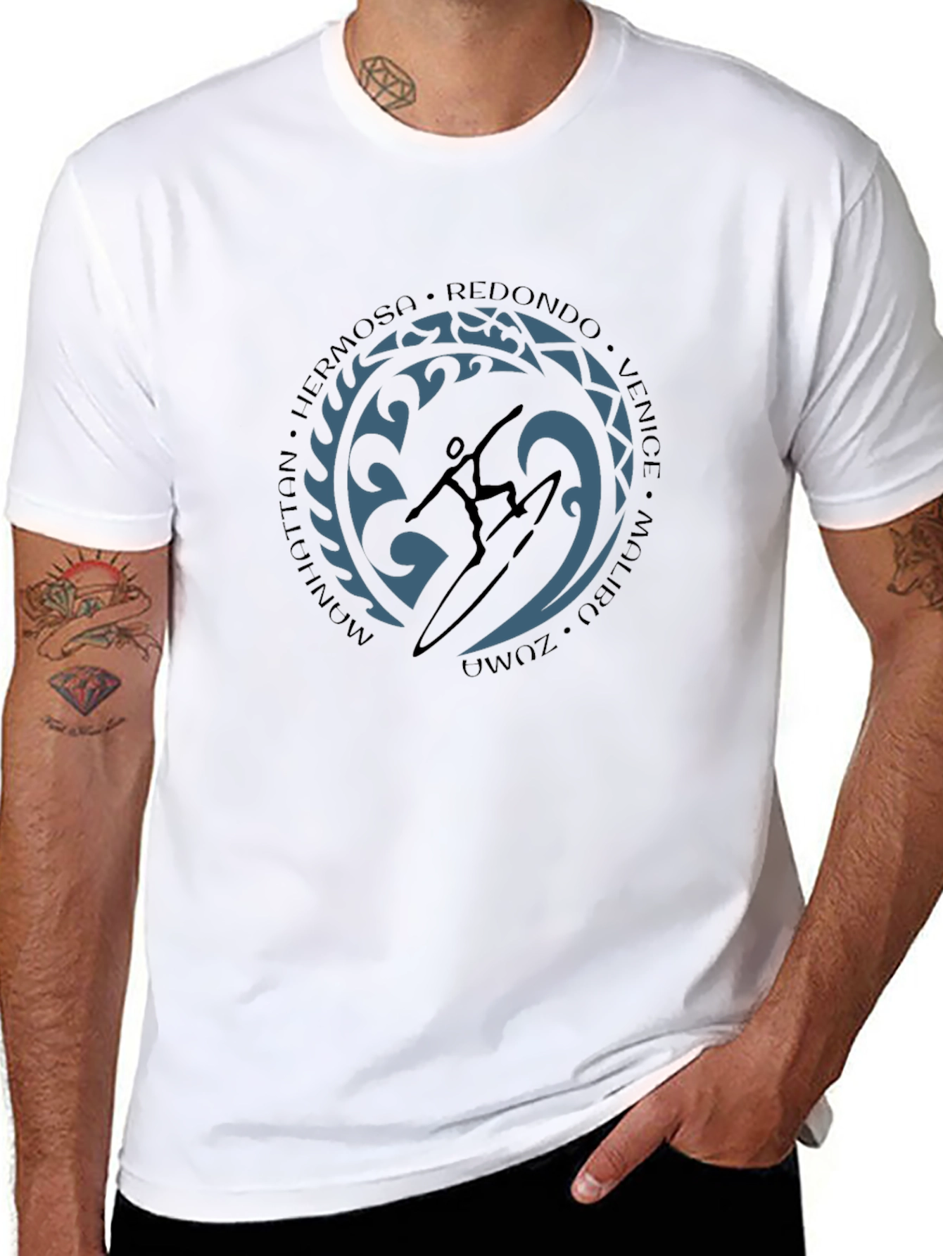 Surfer Graphic T-Shirt - Beach Cities