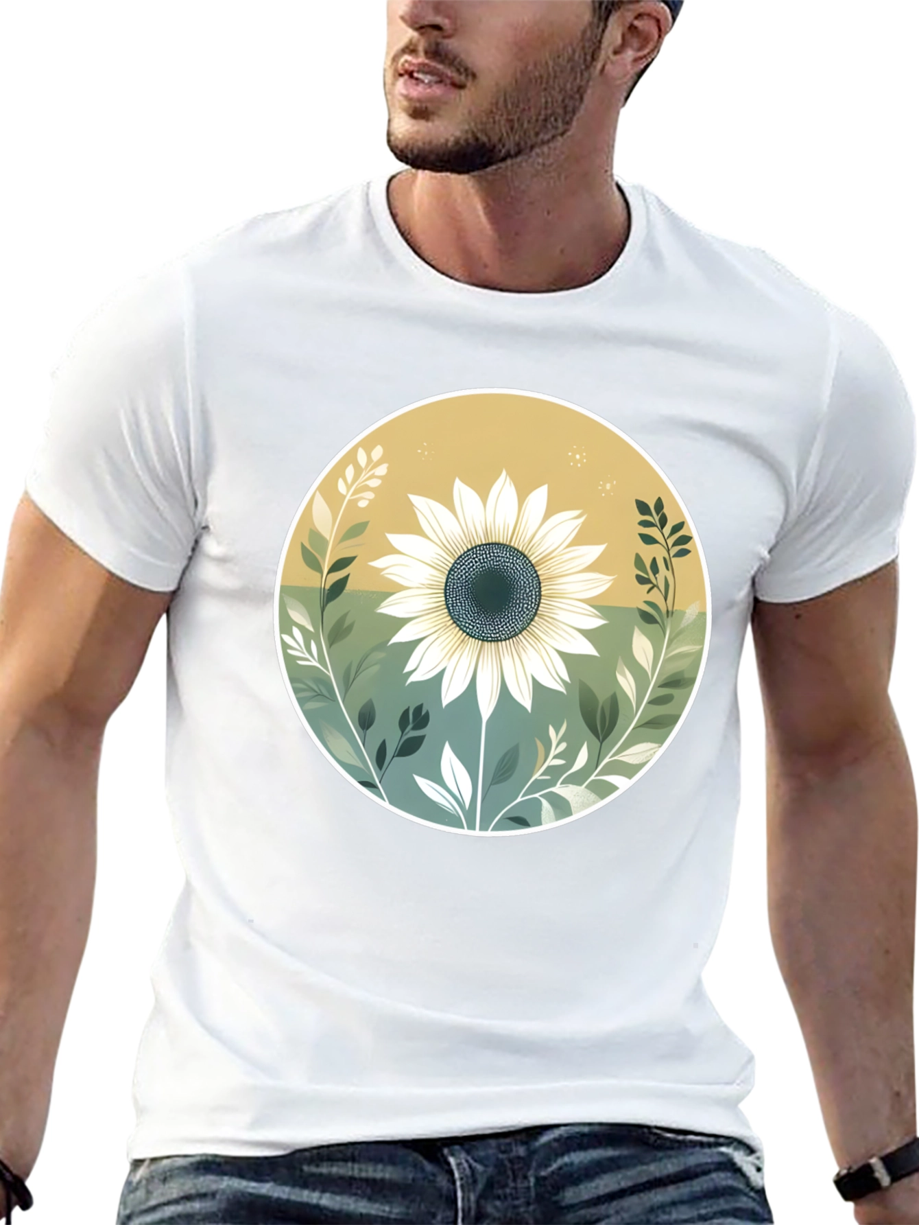 Sunflower Graphic T-Shirt - Nature Inspired Design