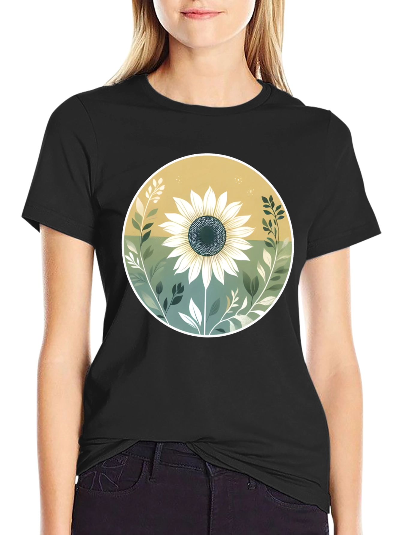 Sunflower Graphic T-Shirt - Nature Inspired Design