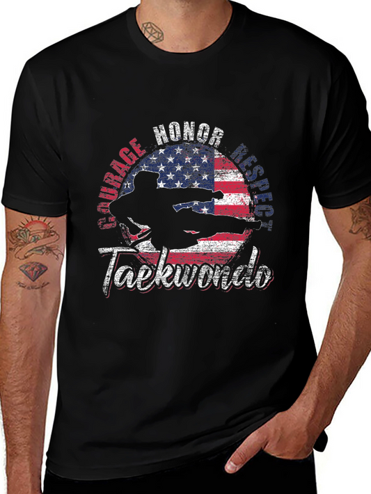 Taekwondo USA Flag T-Shirt