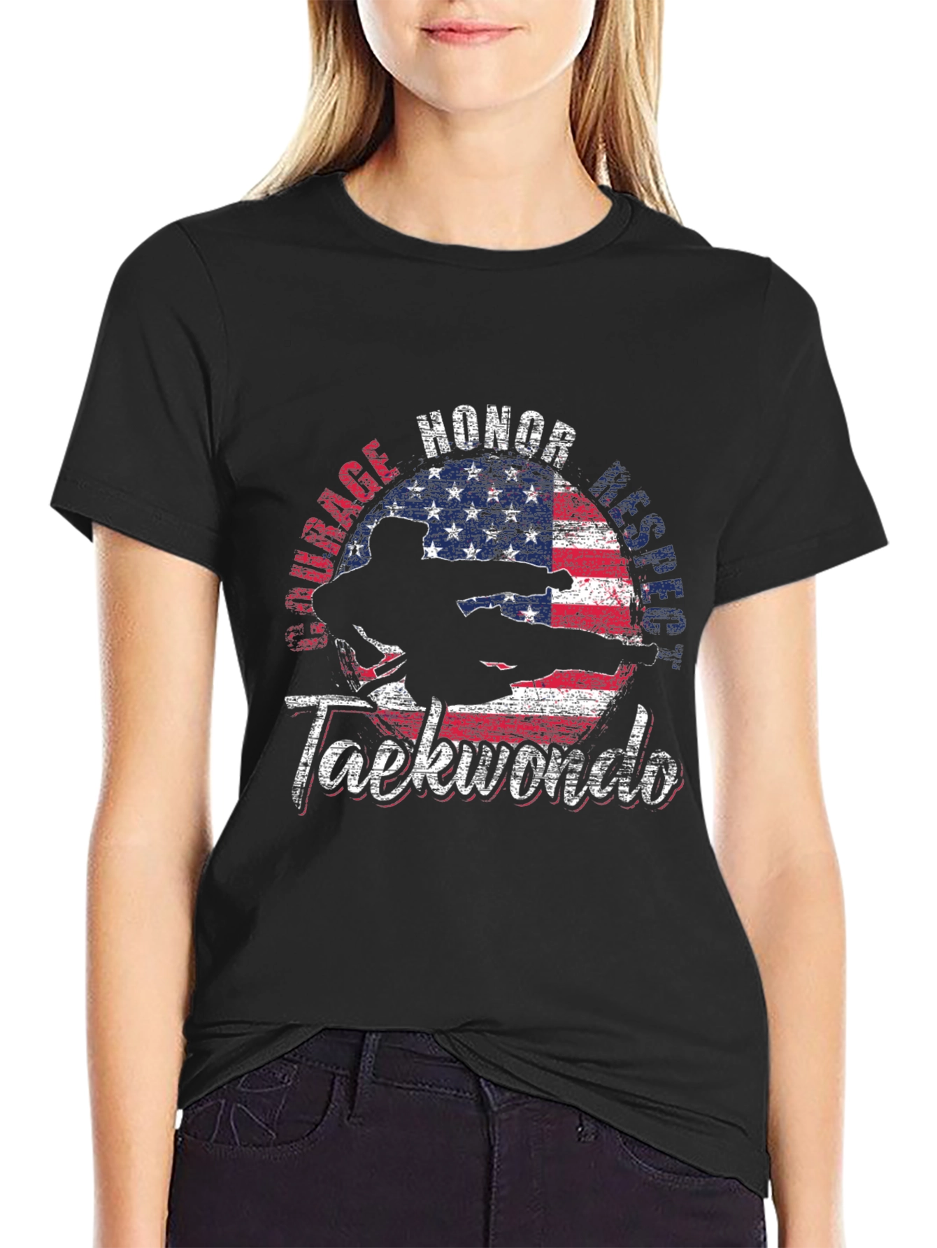 Taekwondo USA Flag T-Shirt