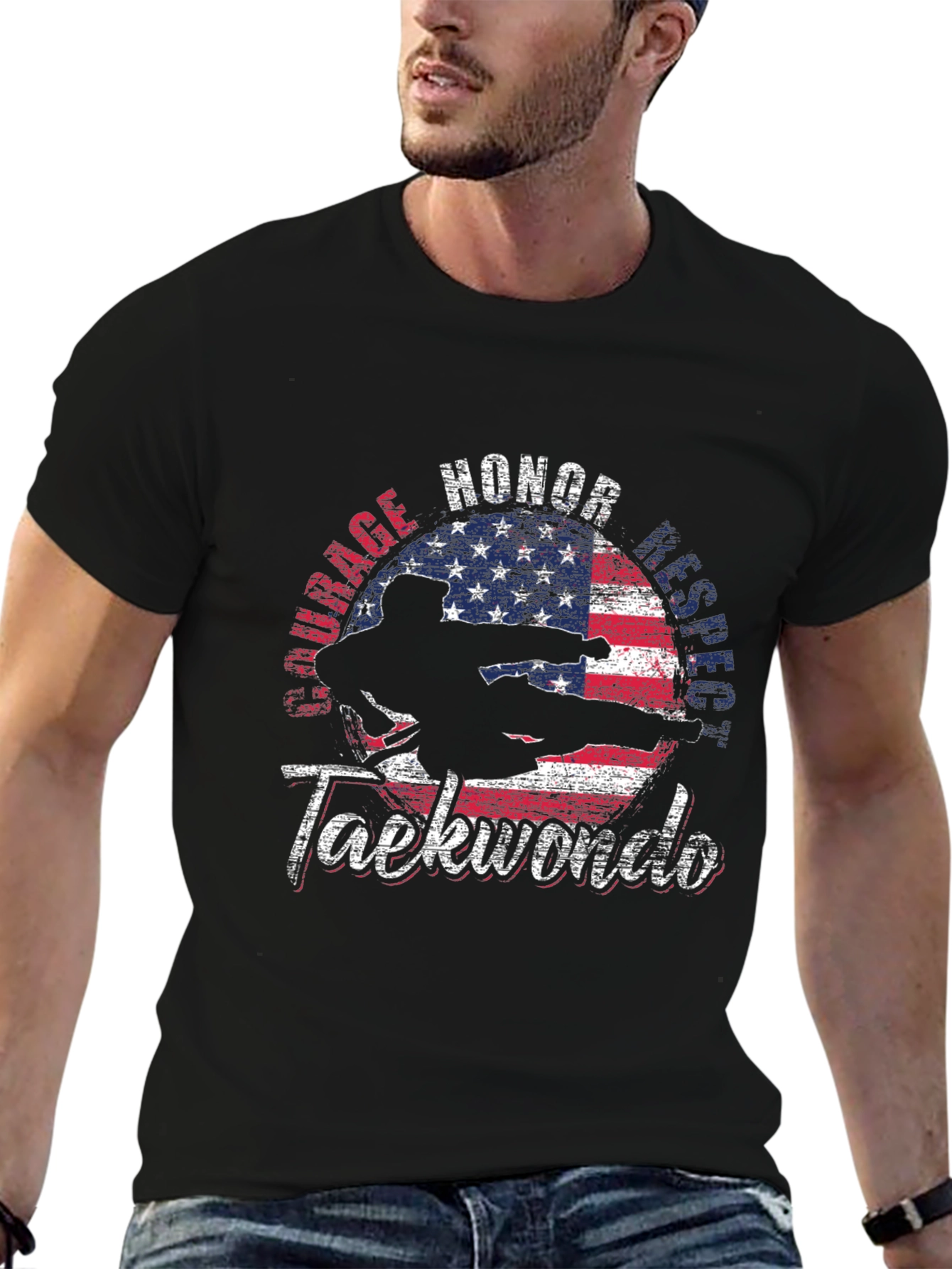 Taekwondo USA Flag T-Shirt