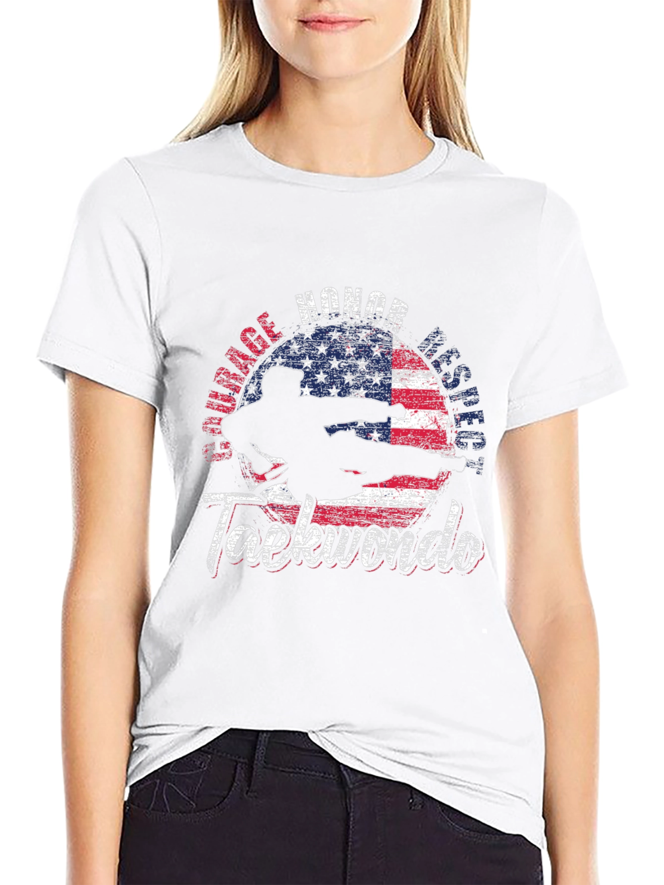 Taekwondo USA Flag T-Shirt