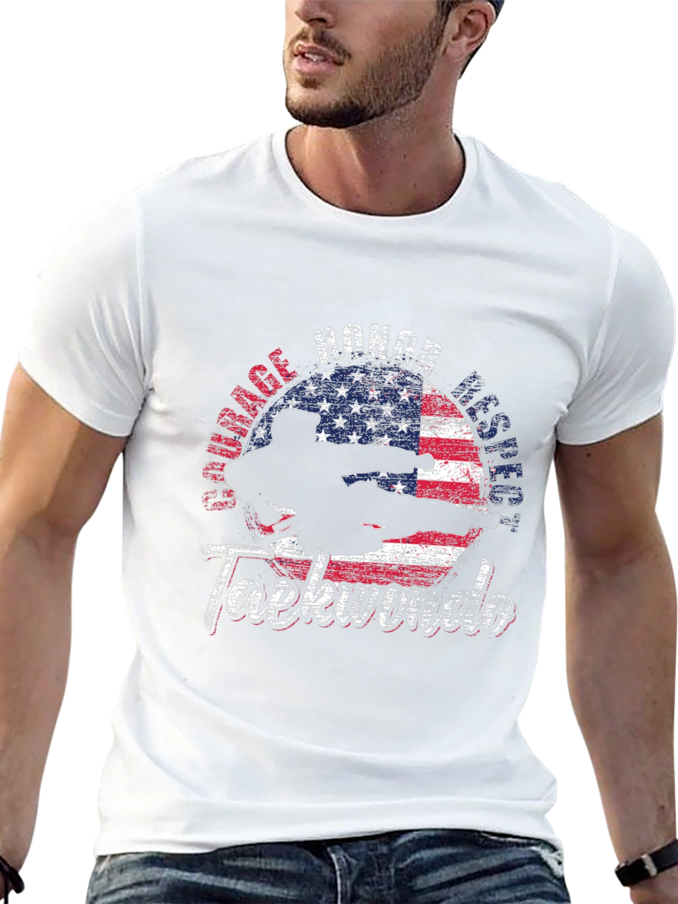 Taekwondo USA Flag T-Shirt