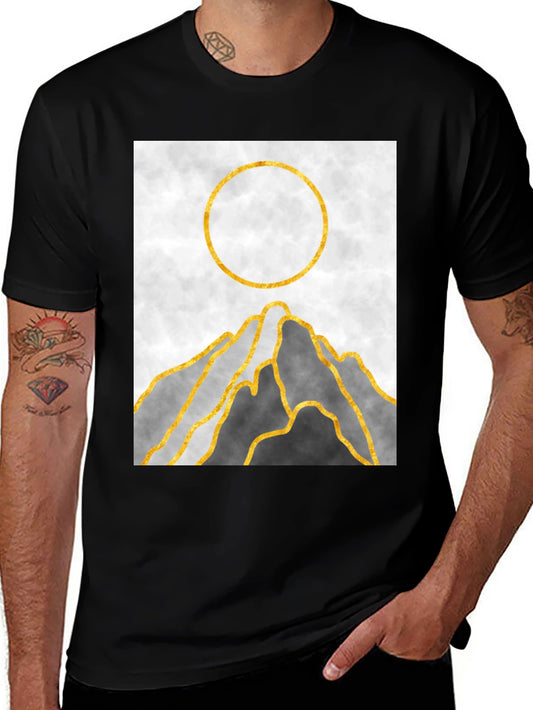 Abstract Mountain Sunset Graphic Tee