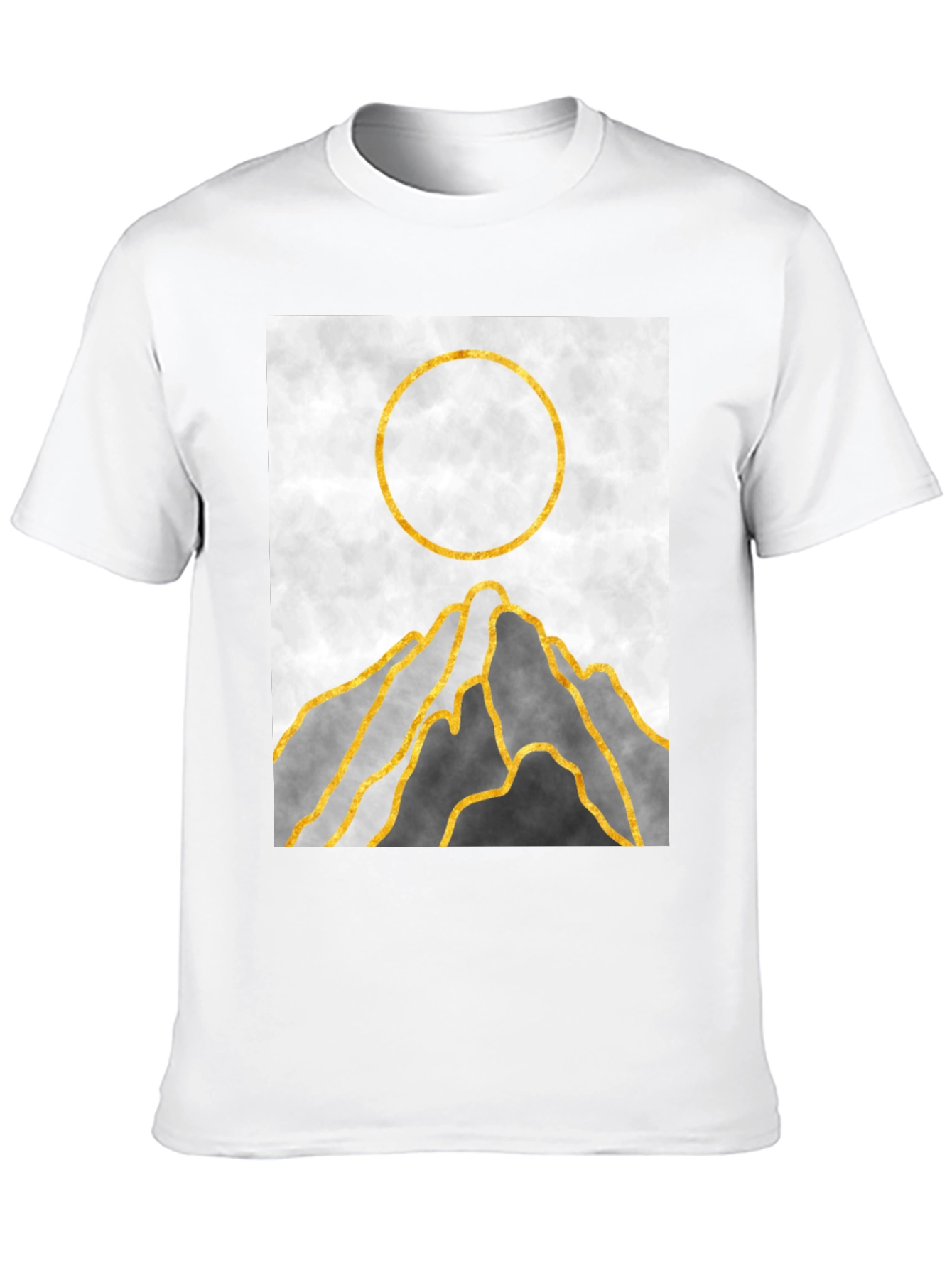 Abstract Mountain Sunset Graphic Tee