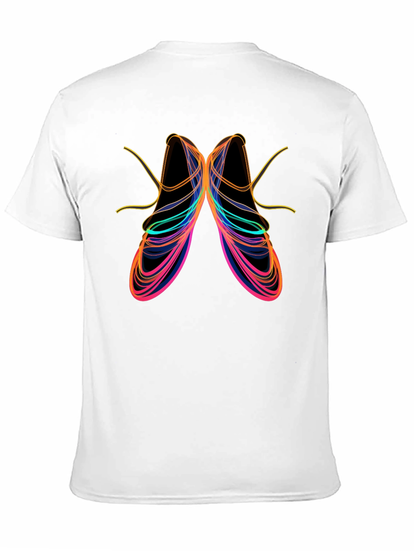Abstract Ballet Shoe Graphic Tee - Black