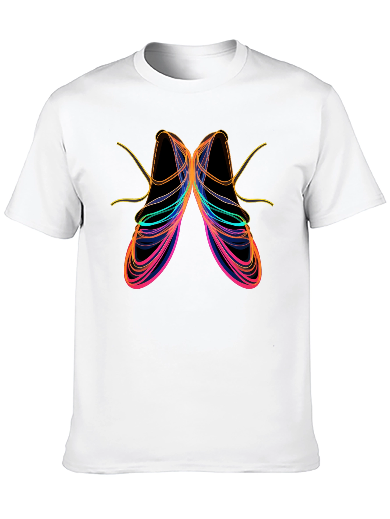 Abstract Ballet Shoe Graphic Tee - Black