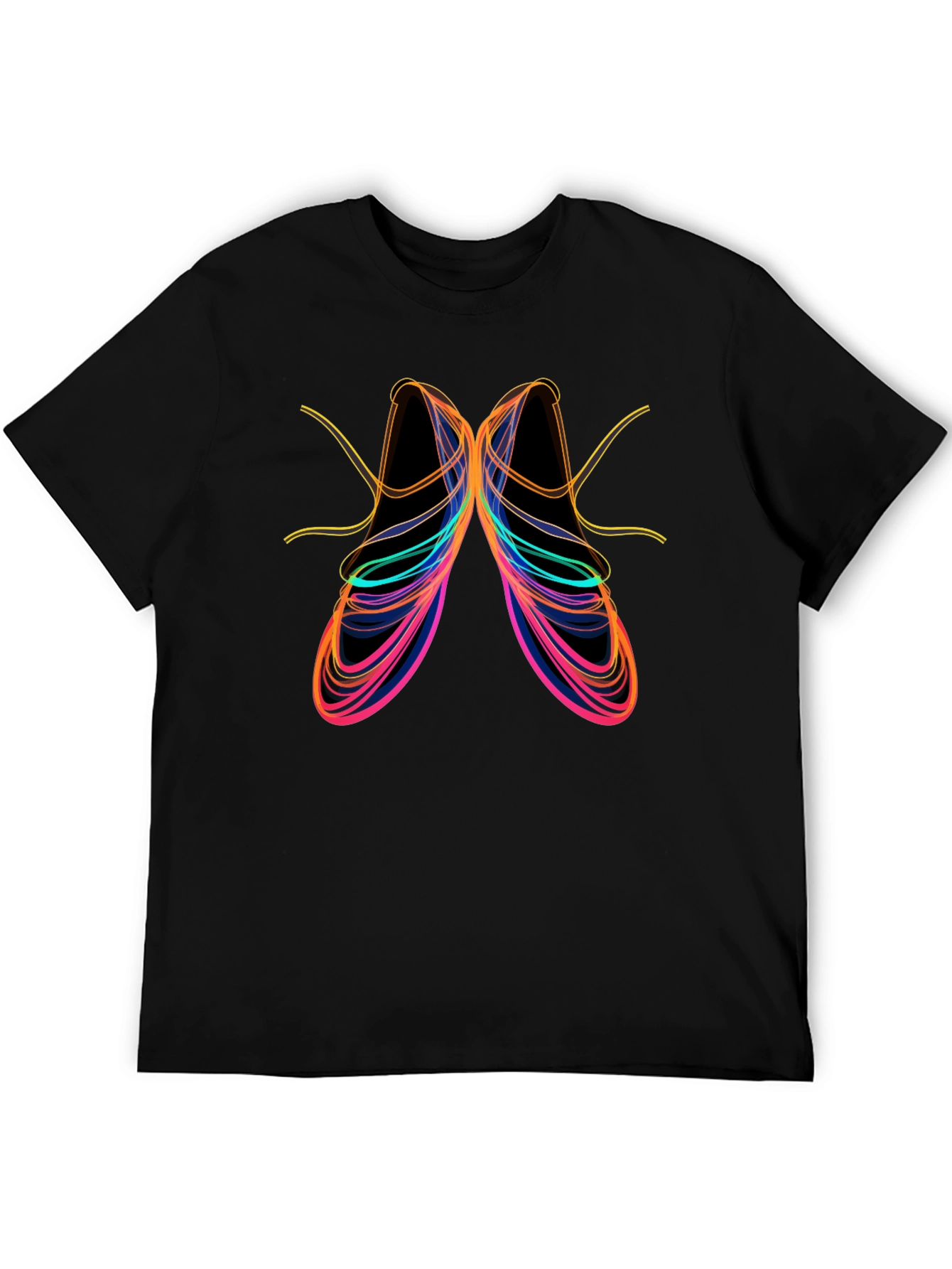 Abstract Ballet Shoe Graphic Tee - Black