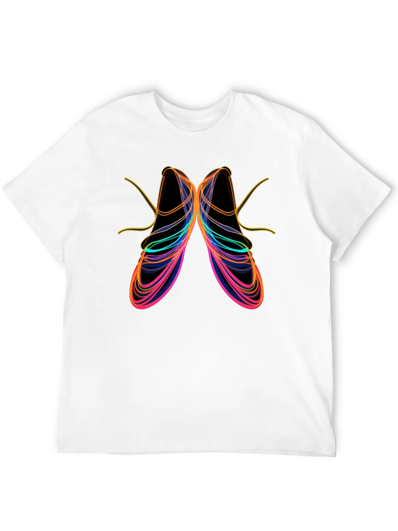 Abstract Ballet Shoe Graphic Tee - Black