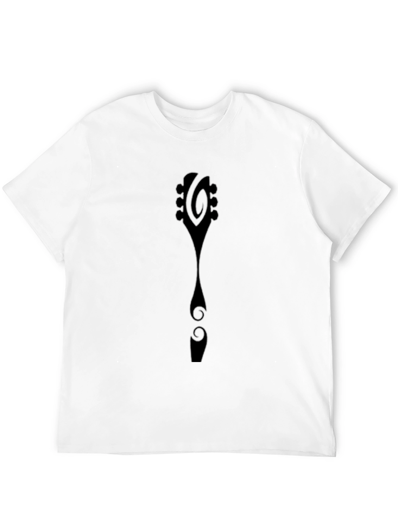 Abstract Guitar Design Black T-Shirt