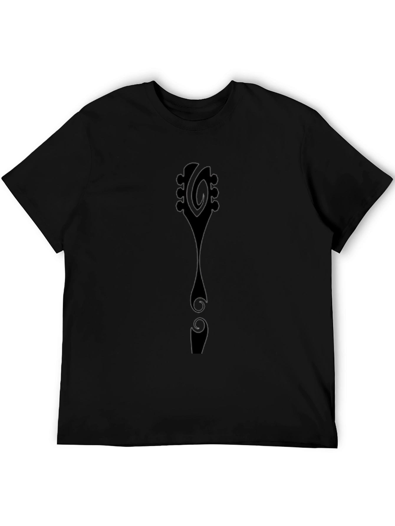 Abstract Guitar Design Black T-Shirt