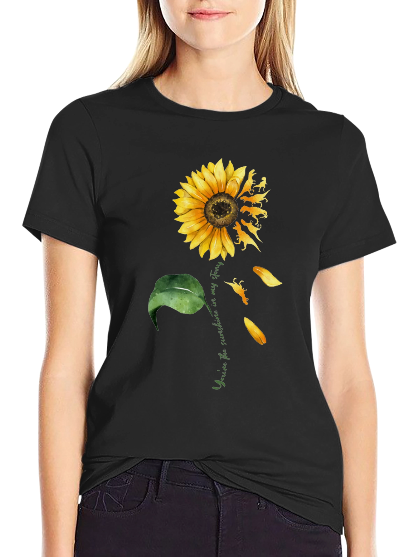 Sunflower Dinosaur T-Shirt - Youre My Sunshine