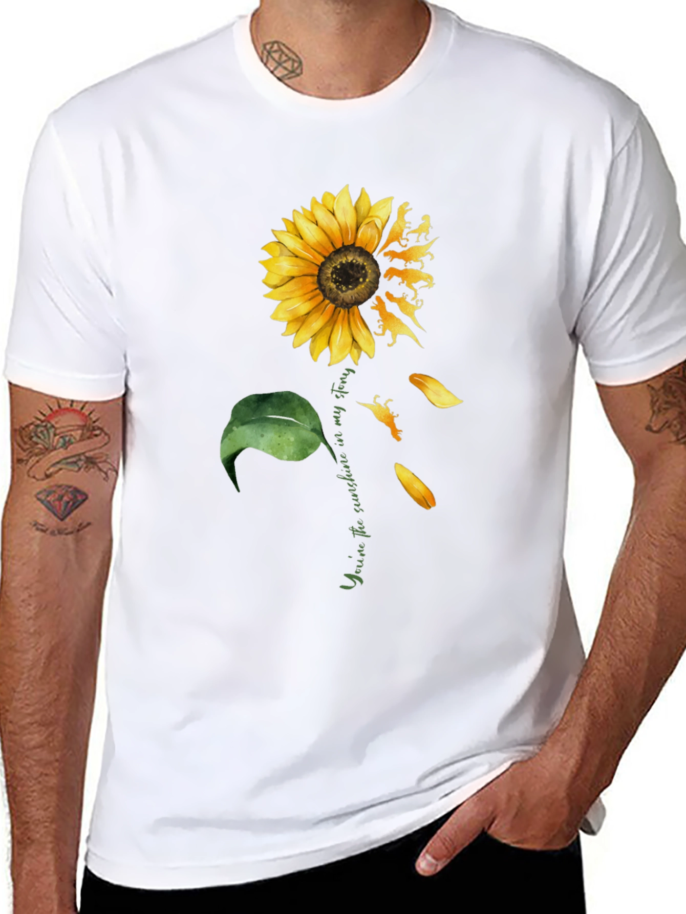 Sunflower Dinosaur T-Shirt - Youre My Sunshine