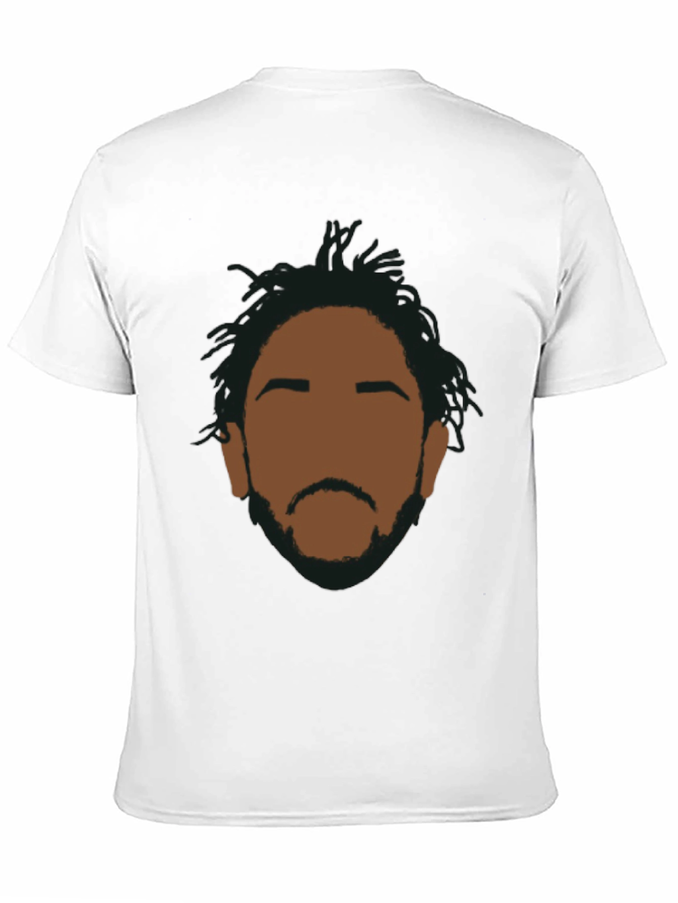 Abstract Face Graphic T-Shirt - Casual Black Tee
