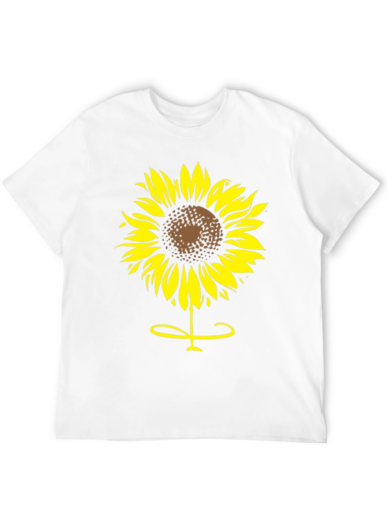 Sunflower Graphic Tee - Black Cotton T-Shirt