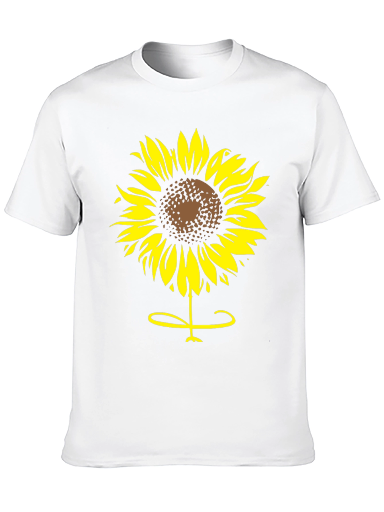 Sunflower Graphic Tee - Black Cotton T-Shirt