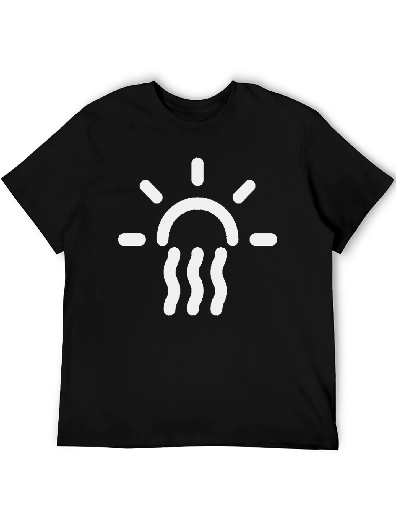 Sun and Waves Graphic T-Shirt - Black