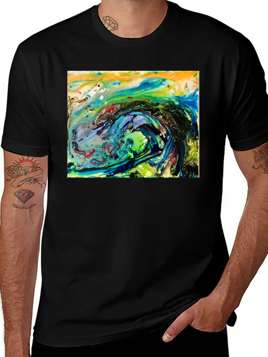 Abstract Art Black T-Shirt - Artistic Expression