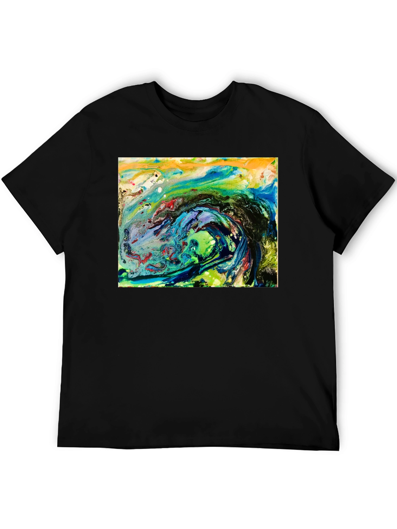 Abstract Art Black T-Shirt - Artistic Expression