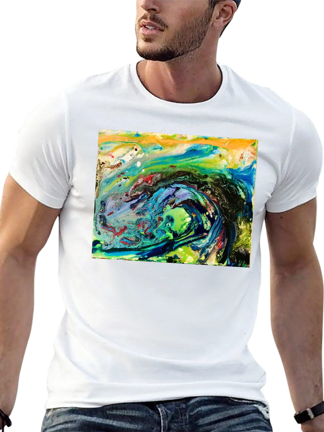 Abstract Art Black T-Shirt - Artistic Expression