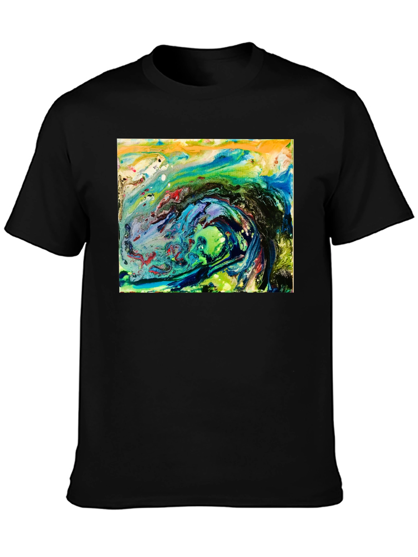 Abstract Art Black T-Shirt - Artistic Expression