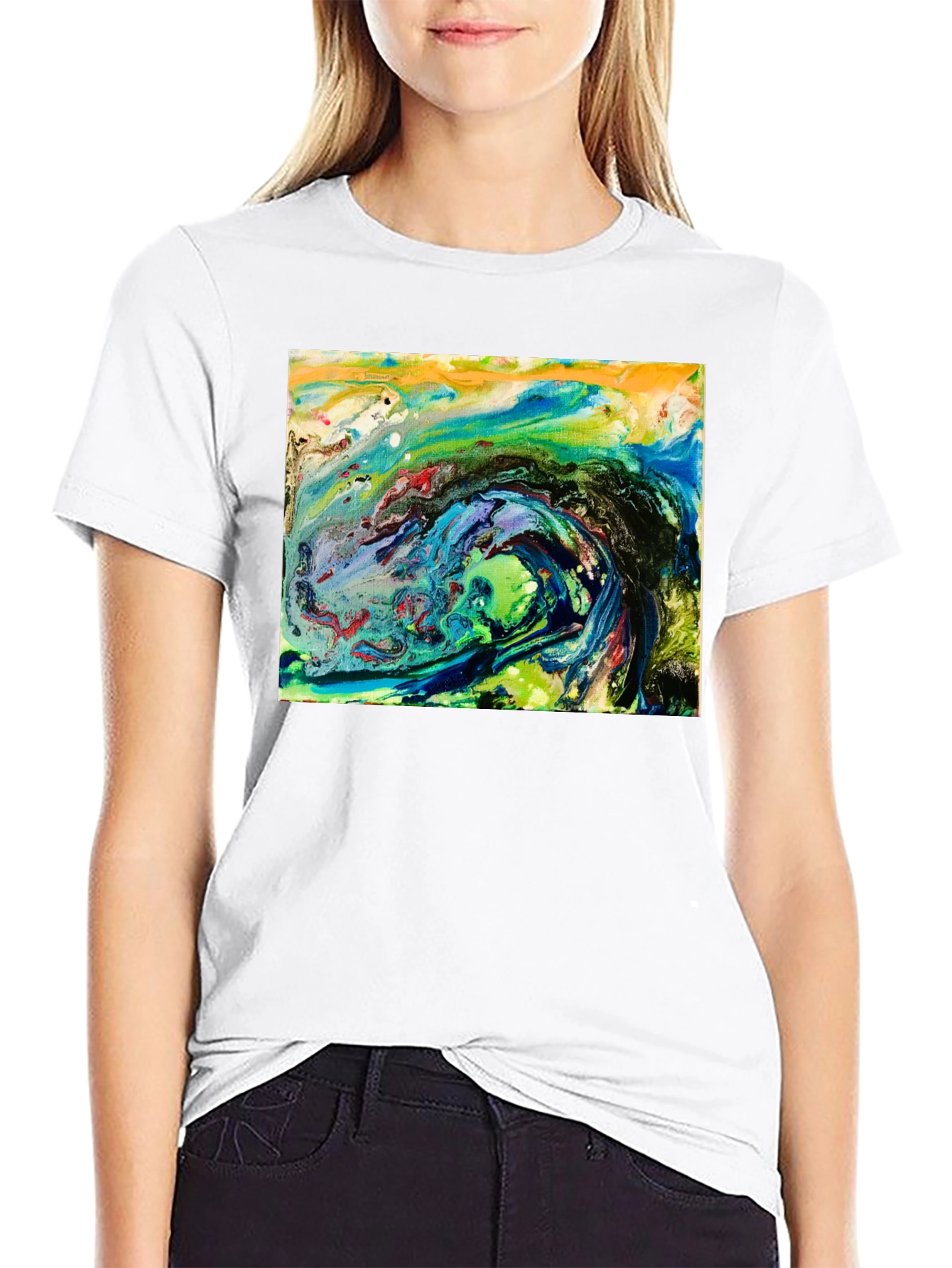 Abstract Art Black T-Shirt - Artistic Expression