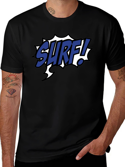 Surf Graphic Tee - Black Cotton Blend