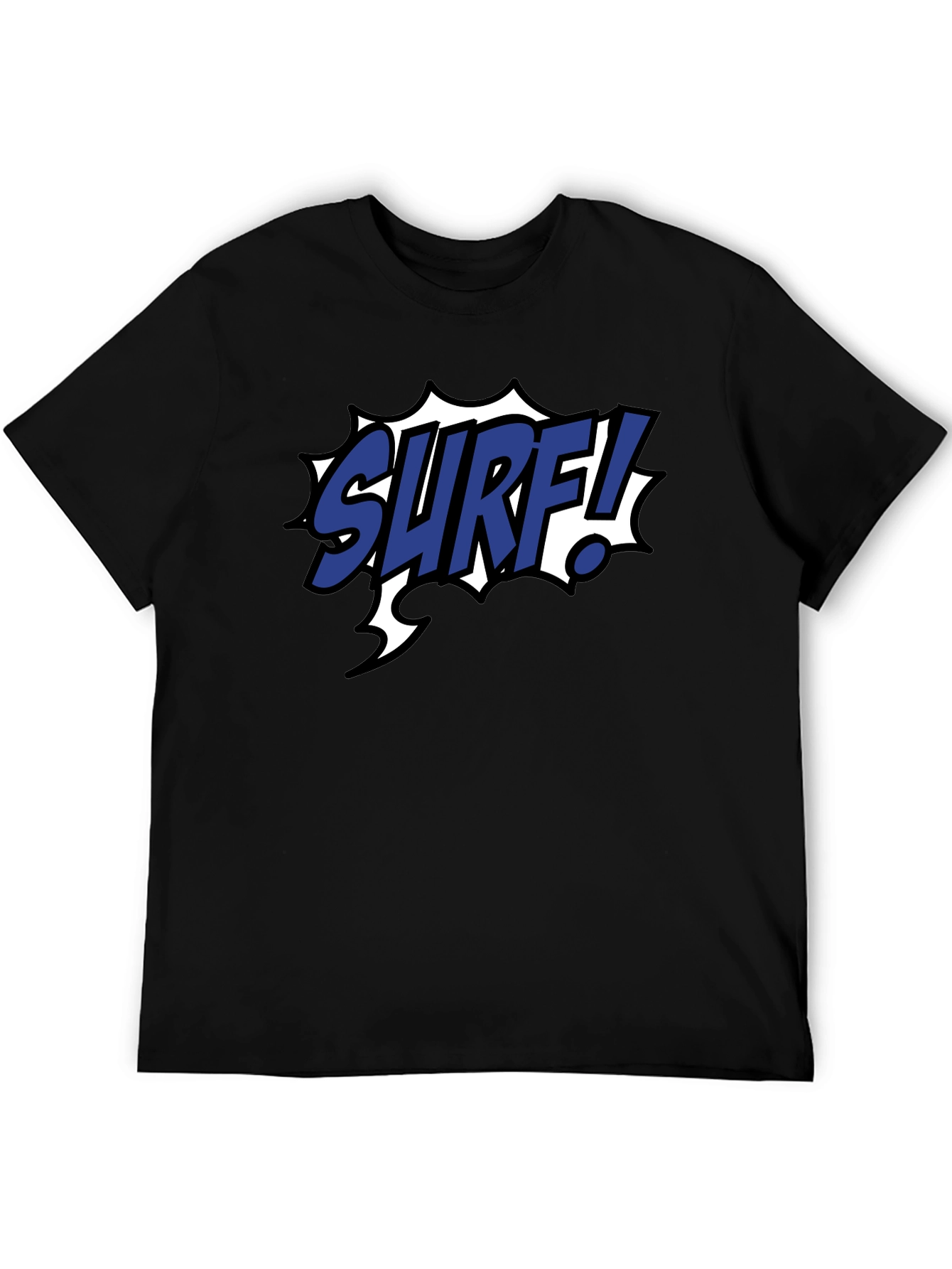 Surf Graphic Tee - Black Cotton Blend