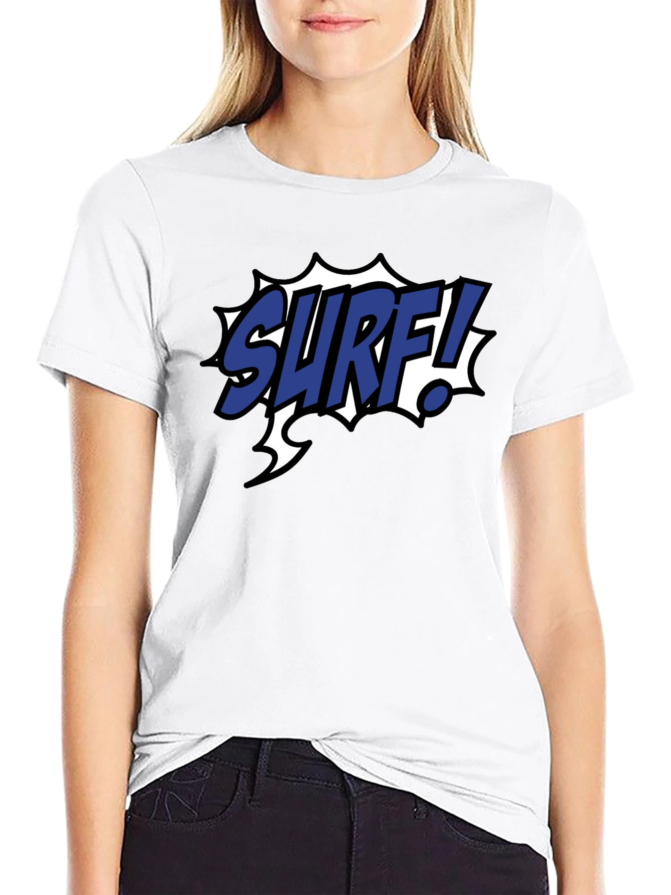 Surf Graphic Tee - Black Cotton Blend
