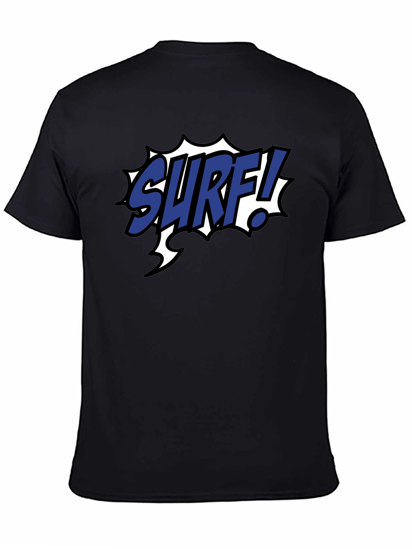 Surf Graphic Tee - Black Cotton Blend