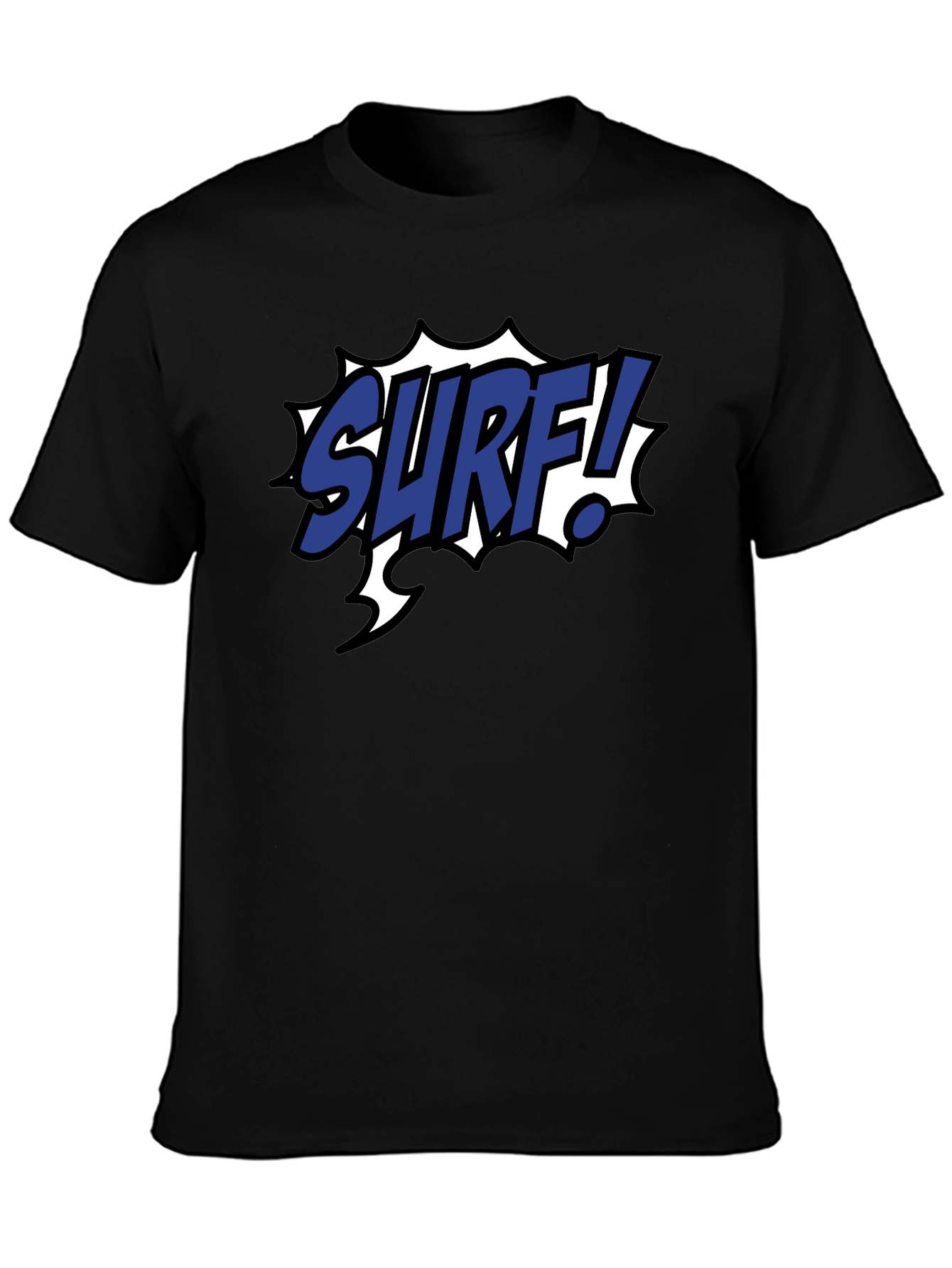 Surf Graphic Tee - Black Cotton Blend