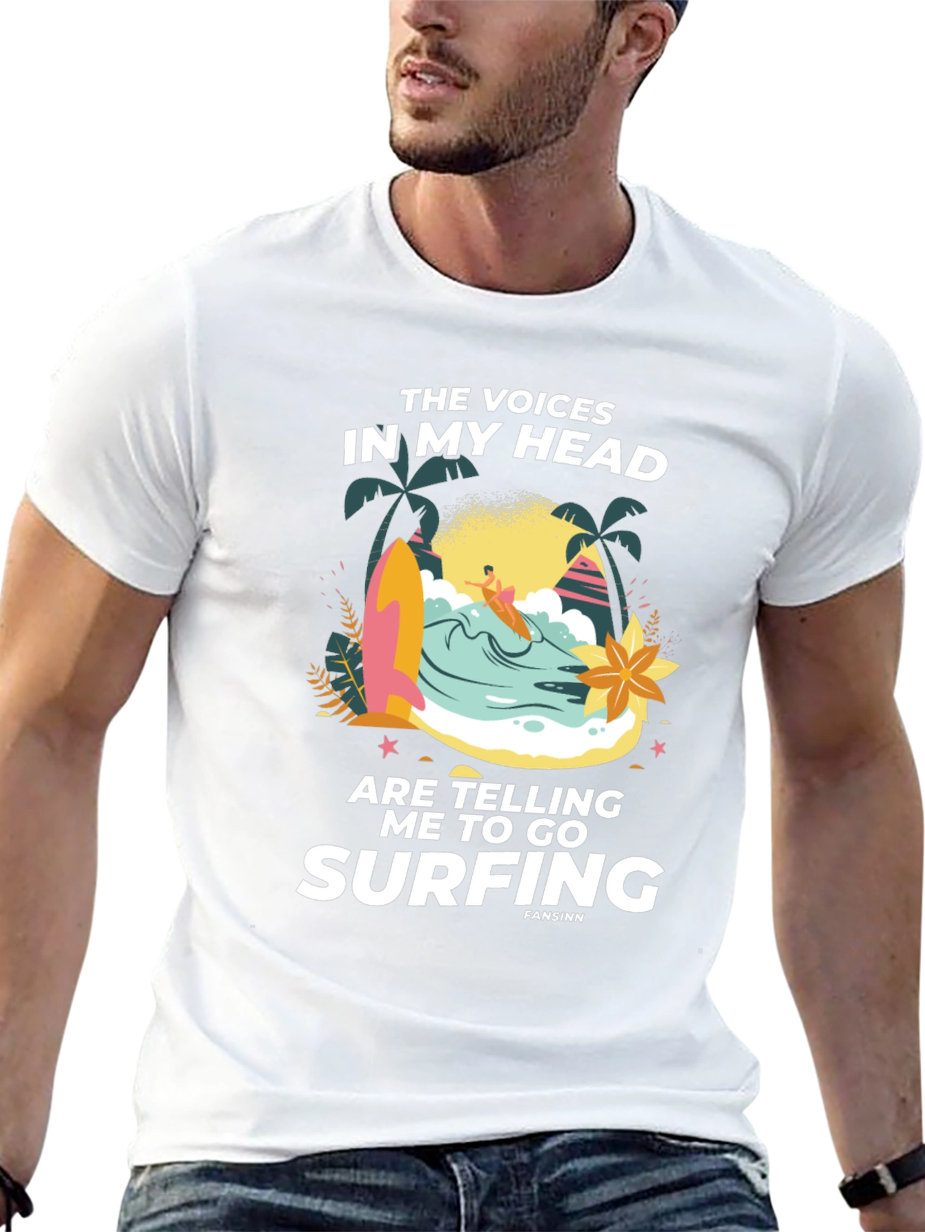 Surfing Graphic Print Tee