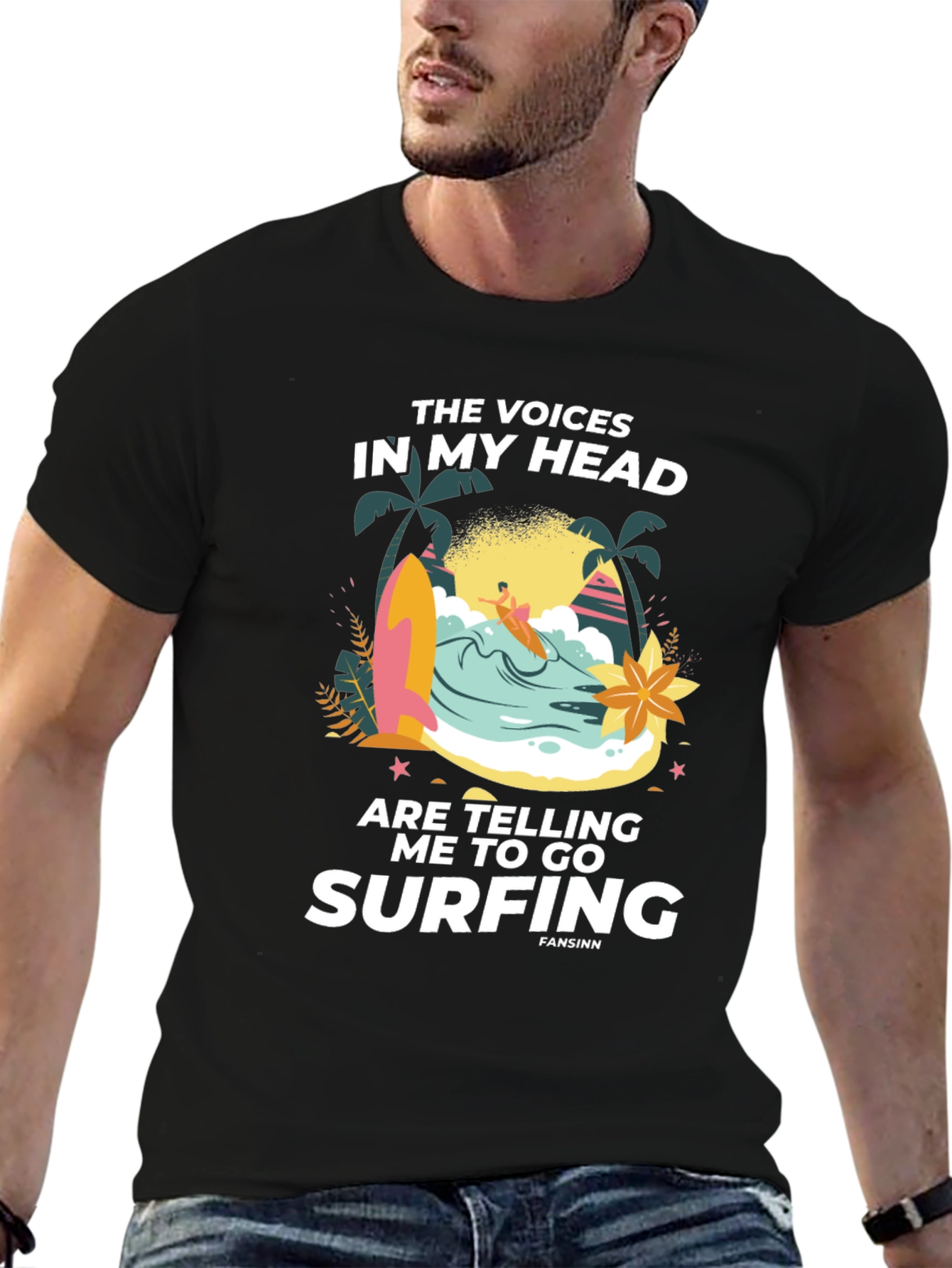 Surfing Graphic Print Tee