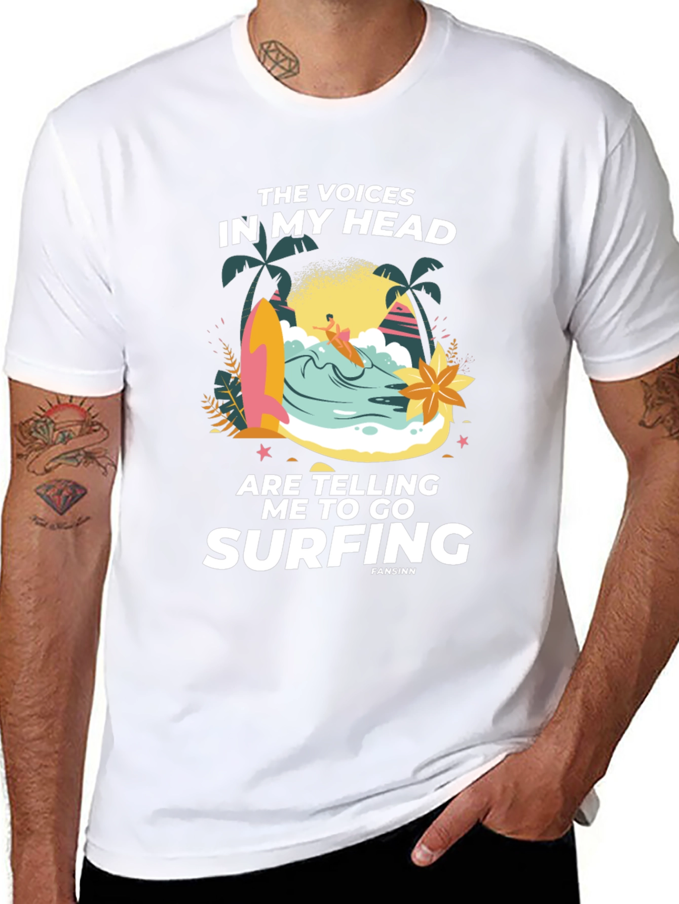 Surfing Graphic Print Tee
