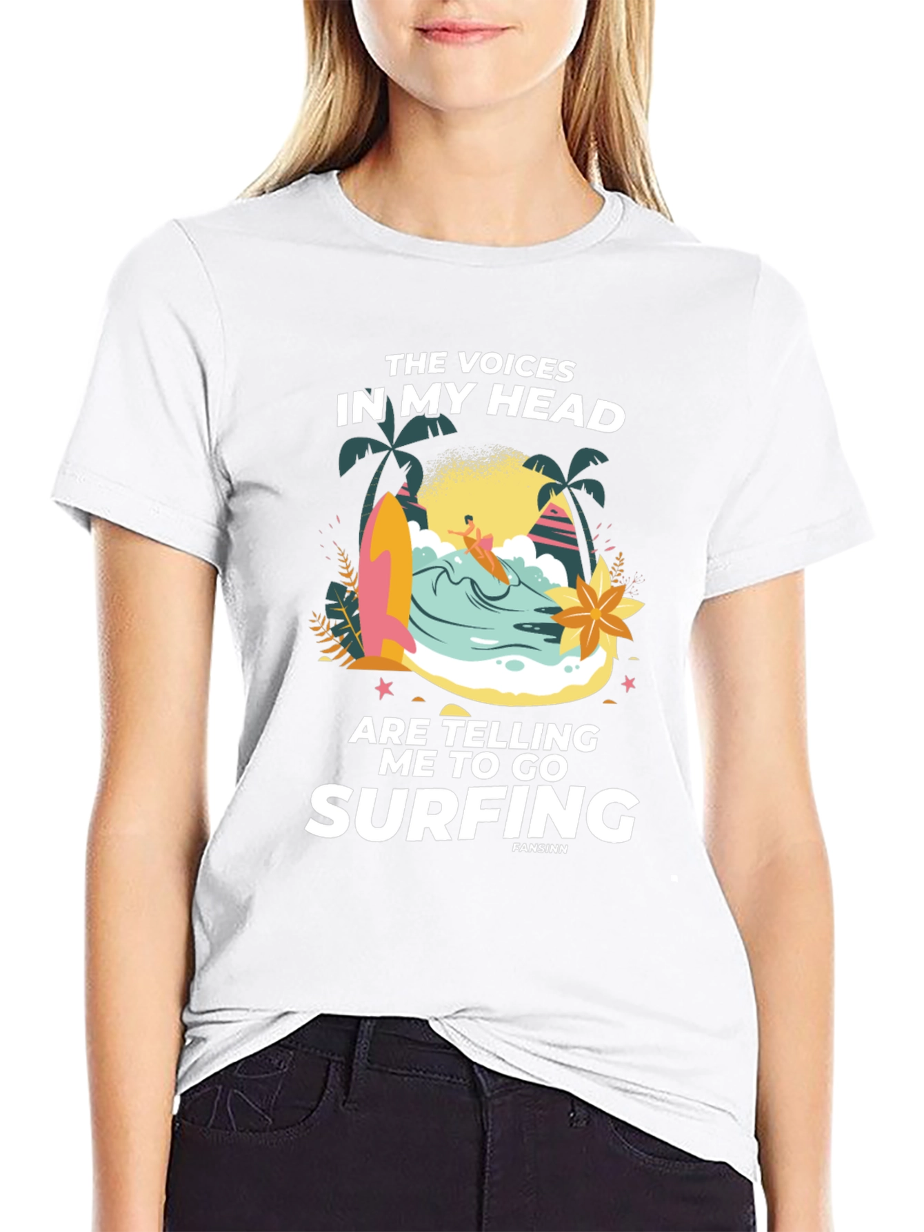 Surfing Graphic Print Tee