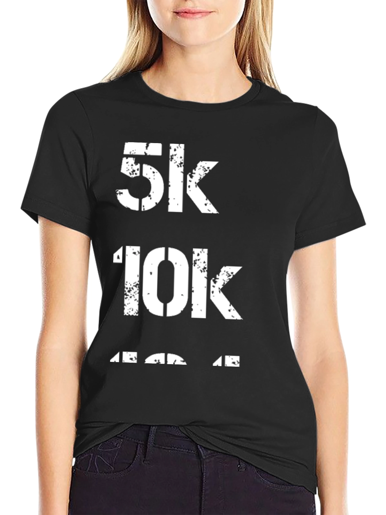 5K 10K 13.1K Black Running T-Shirt