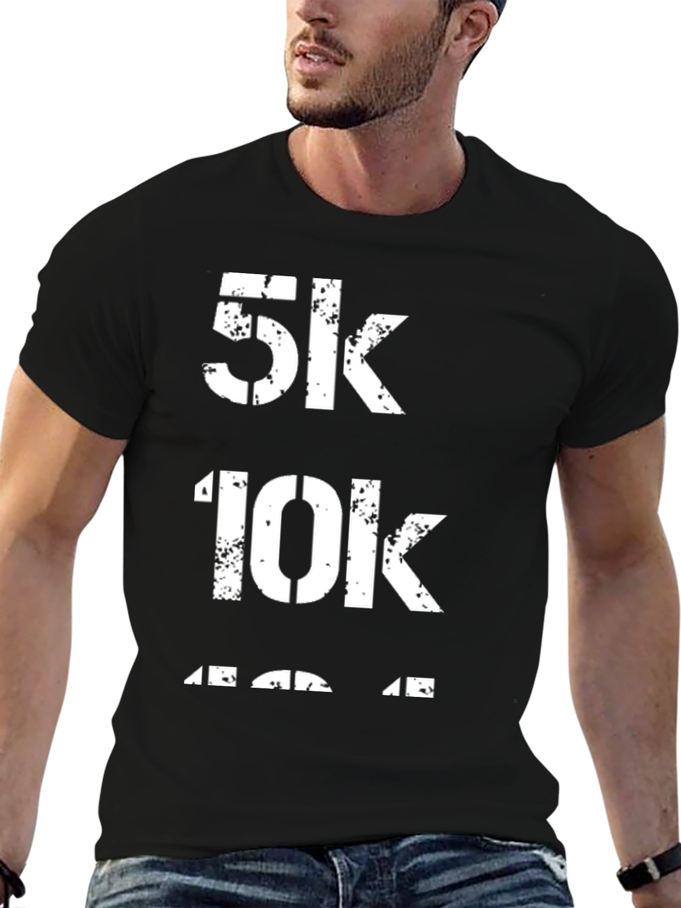 5K 10K 13.1K Black Running T-Shirt