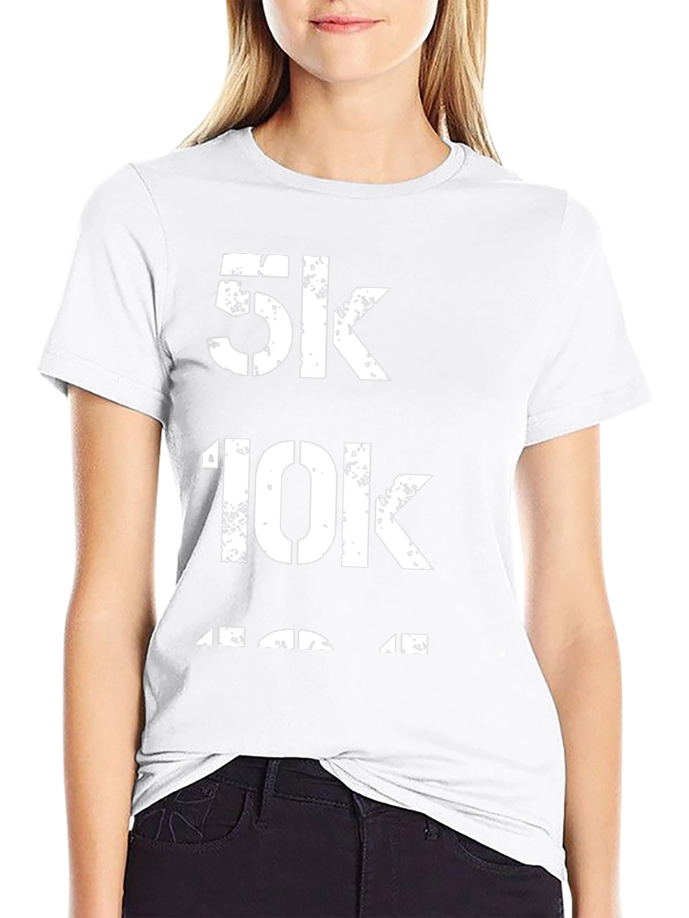 5K 10K 13.1K Black Running T-Shirt