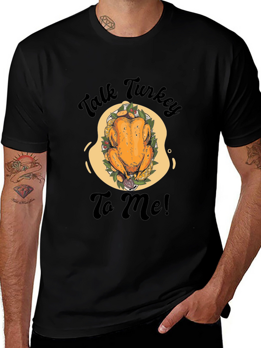Talk Turkey To Me Black Graphic Tee