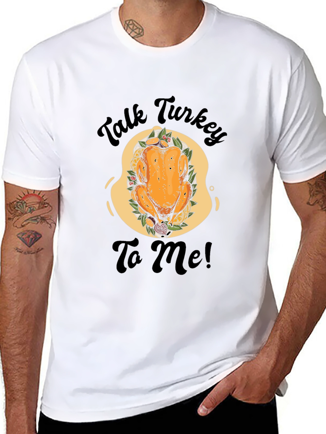 Talk Turkey To Me Black Graphic Tee