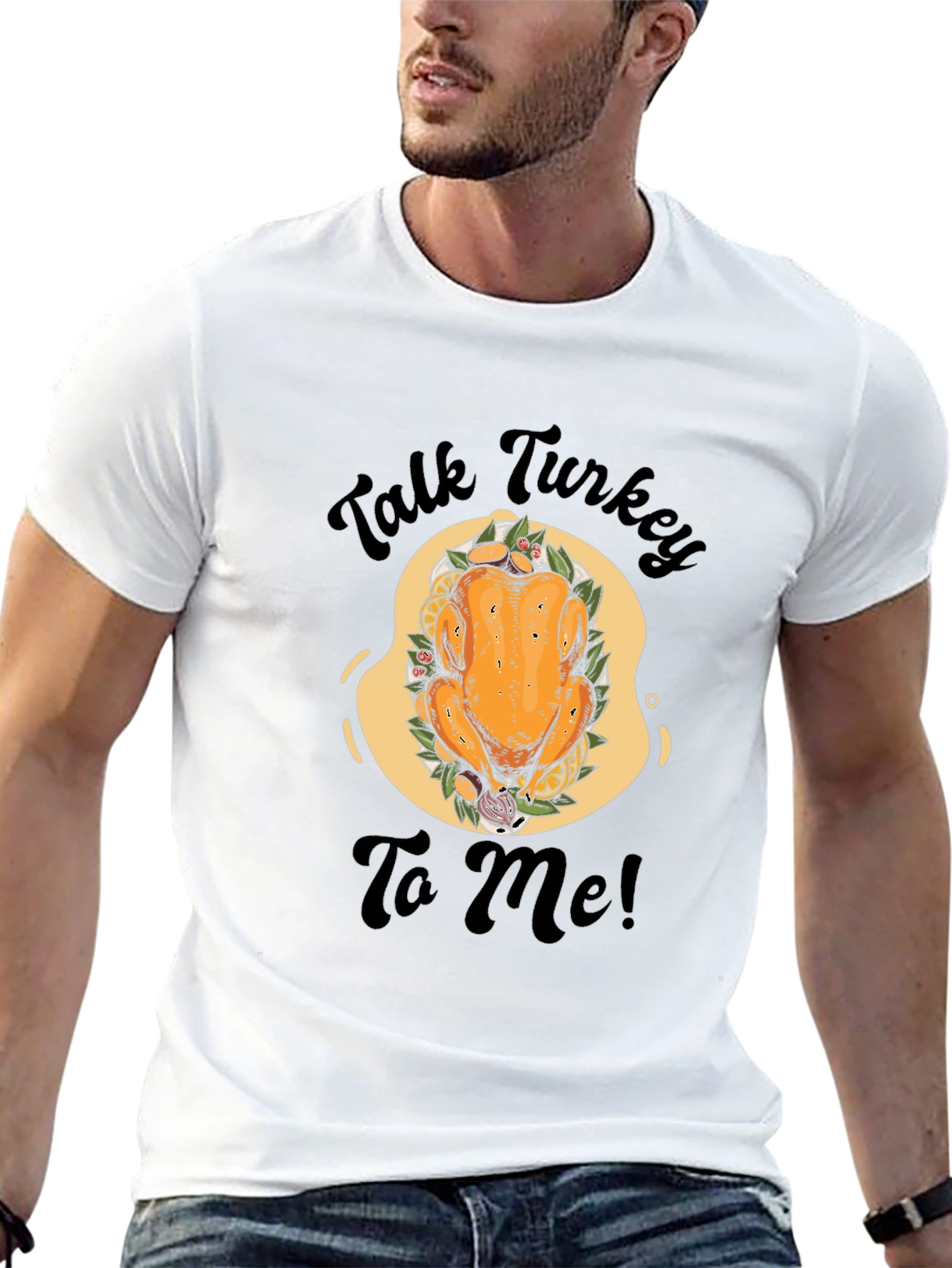 Talk Turkey To Me Black Graphic Tee