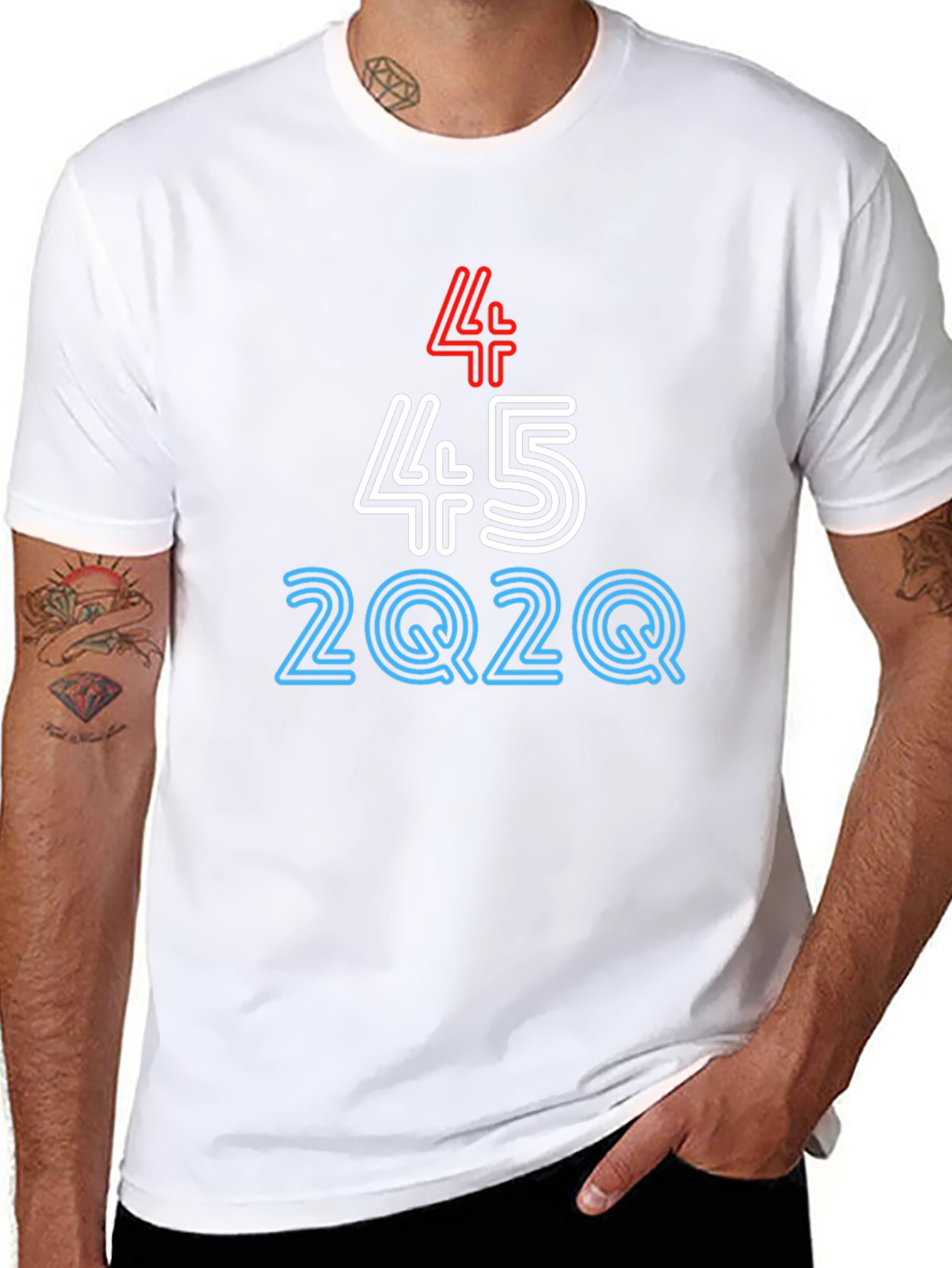 45 2Q2Q Graphic Tee - Bold Statement T-Shirt