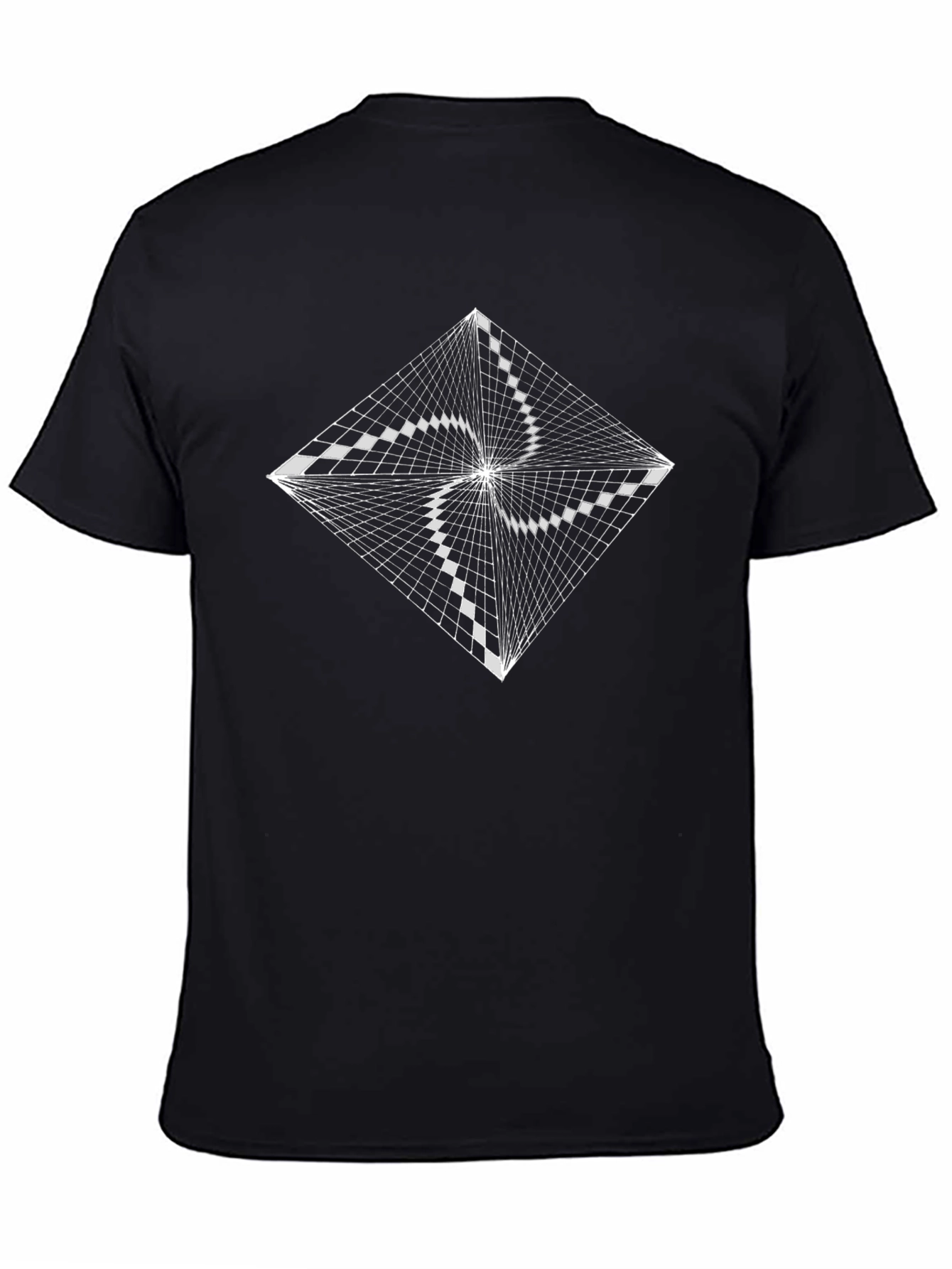 Abstract Illusion Graphic Tee - Black